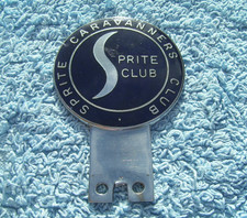 VINTAGE 1970s SPRITE CARAVANNERS OWNERS CLUB CAR BADGE ~ CLASSIC CARAVAN CAMPING