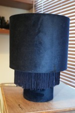 Next Navy Blue Velvet Fringed