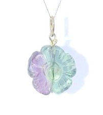 Flourite Carved Flower 9ct