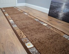 Brown long carpet runner - brown, rug