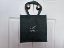 Neptune Jute Small Green Tote Bag - Width 25.5 cm Height 26.5 cm