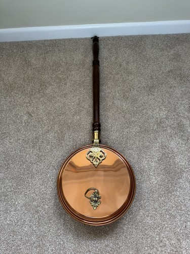 Antique brass and copper bed - and,
