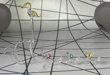 Vintage Miniature Lampwork Glass Art Dog & Puppies Lot Murano Style