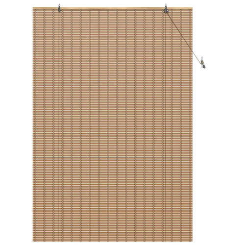 Roller blind with curtains - blind,