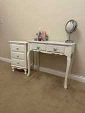 White Dressing Table And Set