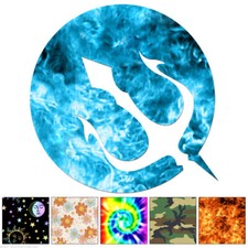Neptune Trident  - Decal Sticker - Multiple Patterns & Sizes - ebn6895