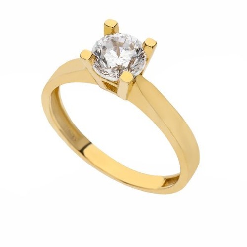 Carat yellow gold solitaire - carat,