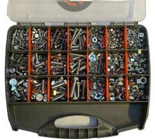 1500 Piece (5kg)  Assorted Zinc Fastener Kit M5, M6 M8 M10 Nuts, Bolts & Washers