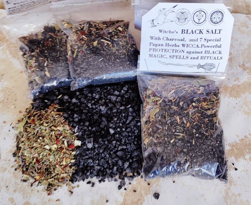 Witche black salt with - salt,