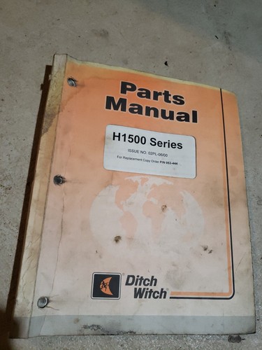 Ditch witch h1500 parts - ditch, manual