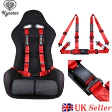 Red Universal 2'' Racing Safety Harness Seat Belt Soft Shoulder Pad Race Car UK