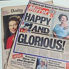 2x Daily Mail & Mirror April 21st 1986 Newspapers Queens Birthday