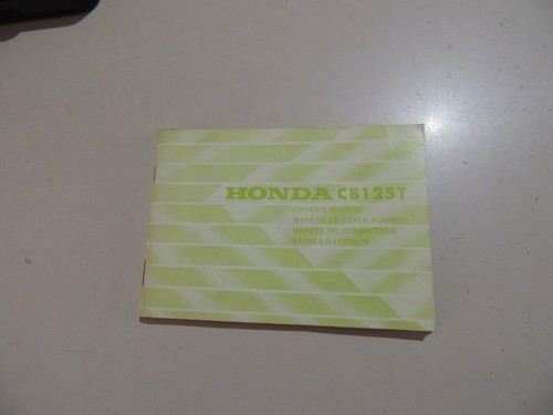 Drivers manual honda 125 - honda, t
