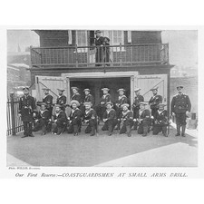 Gravesend and Tilbury Coastguard Station - Antique Print 1896