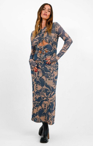 Topshop womens printed midi - topshop,