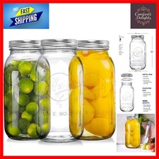 3 Pack 64oz Wide Mouth Glass