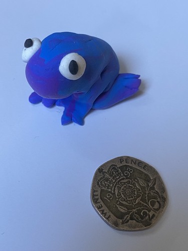 Desk pet blue - -, frog