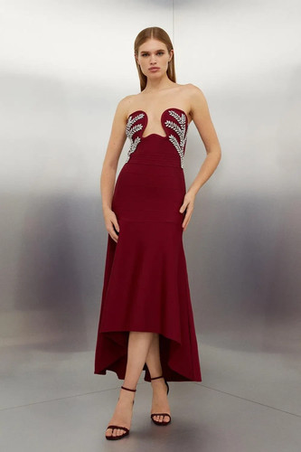 Karen millen red figure form - millen,