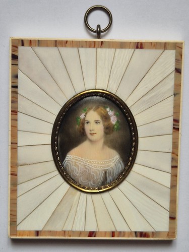 Vintage portrait miniature - portrait,