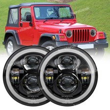 Pair LED headlights sealed