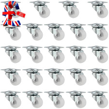 24 PCS 1 Inch White Swivel