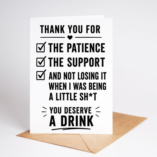 Funny rude card - rude,