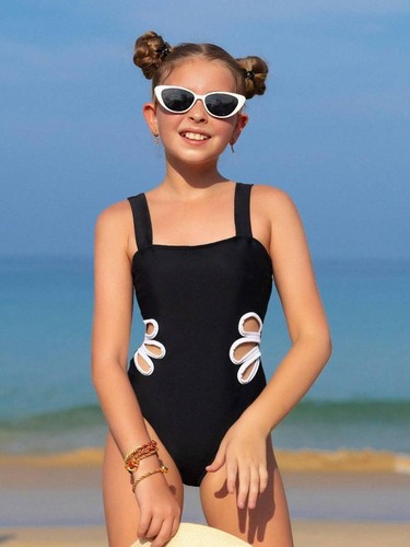 Girls one piece swimsuit - swimsuit, beach
