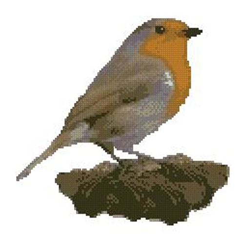 Robin counted cross stitch - stitch, kit