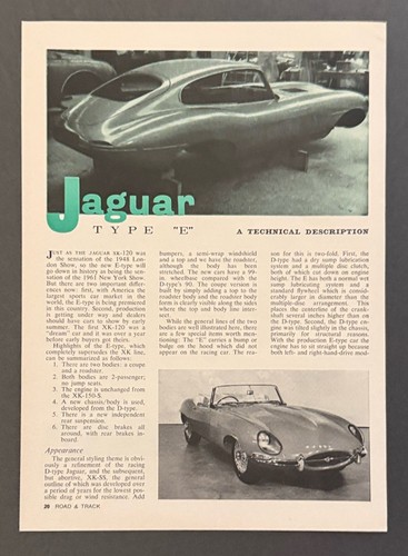 1961 jaguar type - 1961, e-type