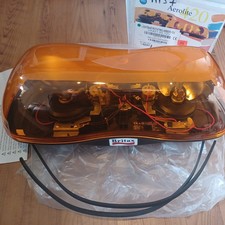 12V BRITAX A421 SINGLE BOLT DOUBLE TWIN ROTATING AMBER MINI LIGHTBAR BEACON BAR
