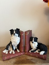 The Leonardo Collection Border collie Bookends 2005 dog vintage set 