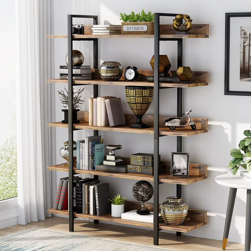 Tier industrial bookshelf - 5-tier,