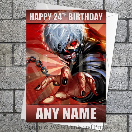 Tokyo ghoul birthday card - ghoul, card: