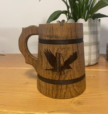 Wooden Tankard - raven
