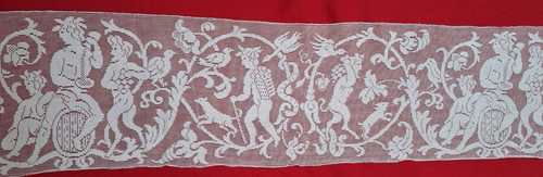 Vintage cream lace 18x77cm - lace,