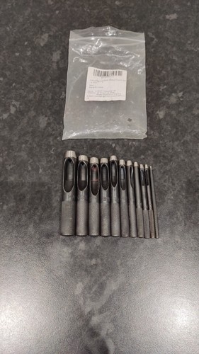11pc hollow punch set steel - set,