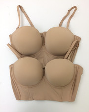 M&S Women's Bra Bundle x2 Size 42B Rose Quartz Lace Strapless Pushup New F1