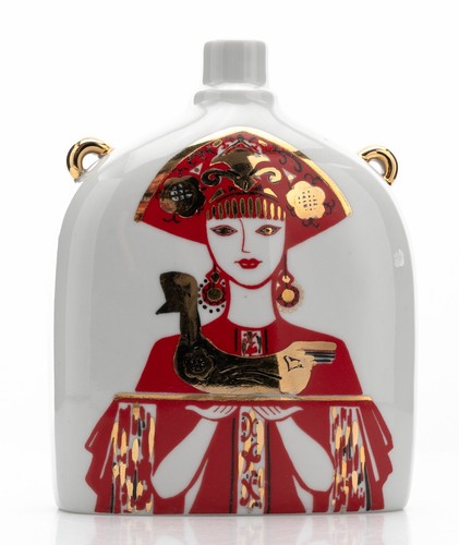 Lomonosov rooster girl empty - rooster,