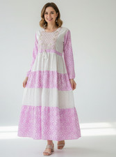 Women Cotton Floral Flared