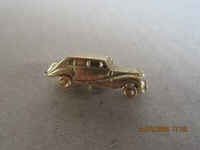 368N Gold Metal Brooch Rolls Royce Silver Cloud W 3.4cm