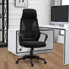 Vinsetto Black Mesh Fabric Desk Chair Swivel High Backrest Gas Adjustable Height