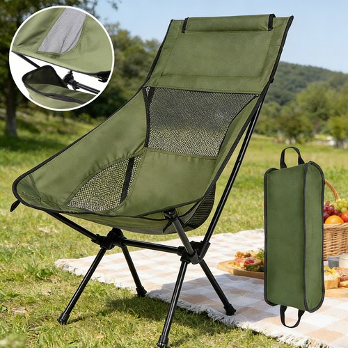 High back camping chair - back,
