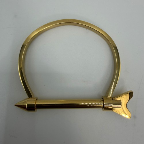 Gold arrow screw bar bangle - screw,