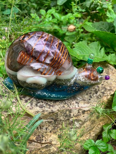 Orgonite snail amethyst - snail,