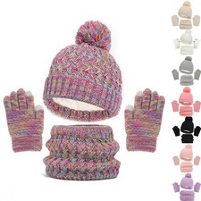 Kids Winter Hat Gloves Scarf