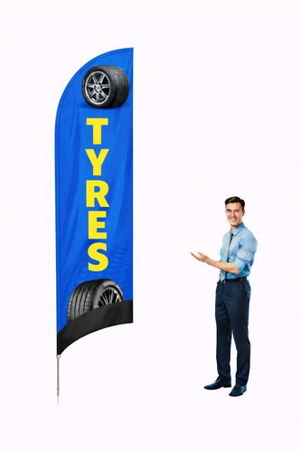 Tyres sales feather flags - flags, 3.4m