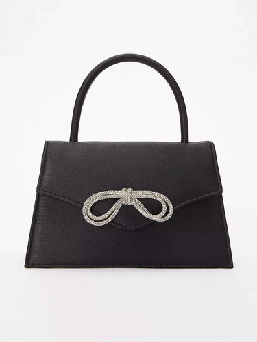 Quiz satin diamante bow mini - satin,