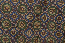 navy blue silk ascot / cravat