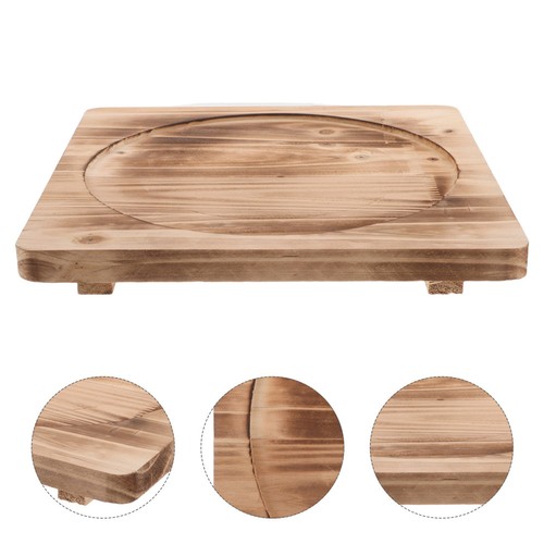 Light brown wooden pot - light,