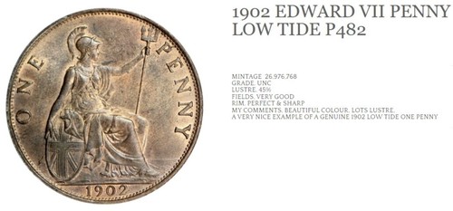 1902 edward vii penny - vii, low